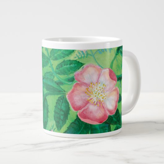 Grande Tasse Fleurs roses sauvages (Devant droit)