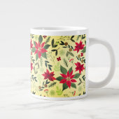 Grande Tasse Fleurs rouges de Noël Motif-11600 (Droite)