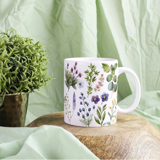 Grande Tasse Fleurs sauvages et herbes