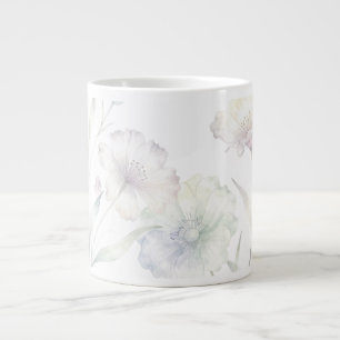 Grande Tasse Fleurs sauvages pastel aquarelle grâce