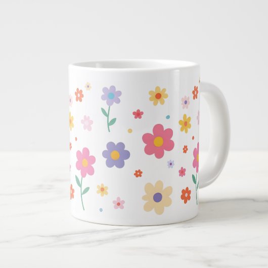 Grande Tasse Fleurs simples (Devant droit)