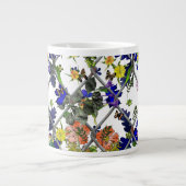 Grande Tasse Fleurs sur une clôture (Devant)