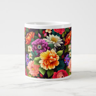 Grande Tasse Fleurs vives et colorées