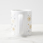 Grande Tasse Flocon De Neige Et Cercle Motif Sans Voile (Dos)