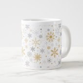 Grande Tasse Flocon De Neige Et Cercle Motif Sans Voile (Devant droit)