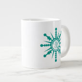 Grande Tasse Flocons de neige Nom initial géométrique (Devant droit)