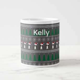 Grande Tasse Flocons de Noël, Chien de Père Noël, Arbre