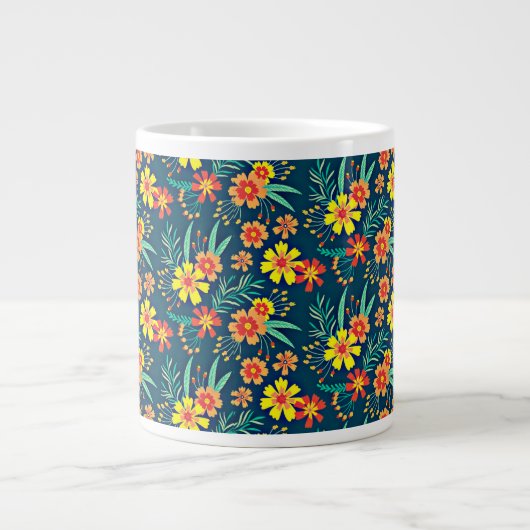 Grande Tasse Floral Arrière - plan Belle conception-46566 (Devant)
