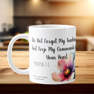 Grande Tasse Floral Écriture Moderne