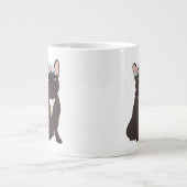 Grande Tasse Floral Français Amateurs de Bulldog Chien Français (Devant)