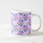 Grande Tasse Floral Rose Violet Fleurs Motif-36841 (Droite)
