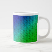 Grande Tasse Flore bleu vert arc-en-ciel dégradé Mélange diagon (Droite)