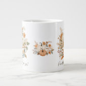 Grande Tasse Flore de la feuille d'automne de l'épice citrouill (Devant)
