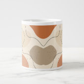 Grande Tasse Flux Abstrait Terreux (Devant)
