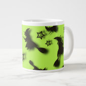 Grande Tasse Flying witch among stars at Halloween night 3D  (Devant droit)