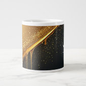 Grande Tasse Fond de luxe abstrait doré (Devant)
