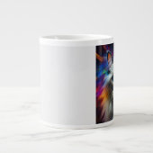 Grande Tasse Fond d'explosion de couleur de race de chat Ragdol (Devant)