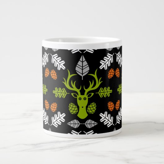 Grande Tasse Forest Deer Nature Print (Devant)