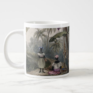 Grande Tasse Forêt tropicale antique de bananiers   Bota vintag
