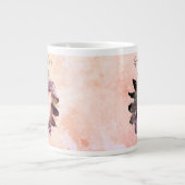 Grande Tasse Forme de fleurs personnalisée Photo Aquarelle Past (Devant)