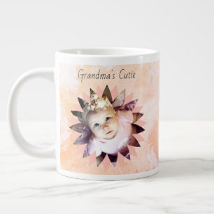 Grande Tasse Forme de fleurs personnalisée Photo Aquarelle Past