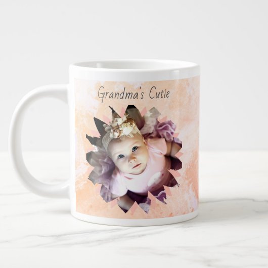 Grande Tasse Forme de fleurs personnalisée Photo Aquarelle Past (Gauche)