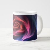 Grande Tasse Forme De Vortex Abstrait Rouge Et Bleu (Devant droit)