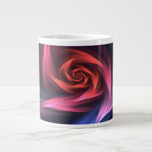 Grande Tasse Forme De Vortex Abstrait Rouge Et Bleu