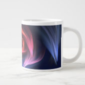 Grande Tasse Forme De Vortex Abstrait Rouge Et Bleu (Droite)
