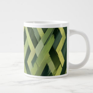 Grande Tasse Formes de chevauchement géométrique vert