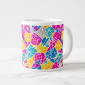 Grande Tasse Formes et lignes géométriques en couleur vive (Devant droit)