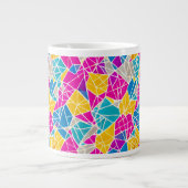 Grande Tasse Formes et lignes géométriques en couleur vive (Devant)