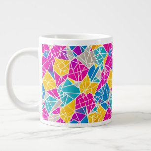 Grande Tasse Formes et lignes géométriques en couleur vive