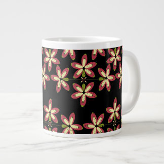 Grande Tasse Formes florales continues répétitives