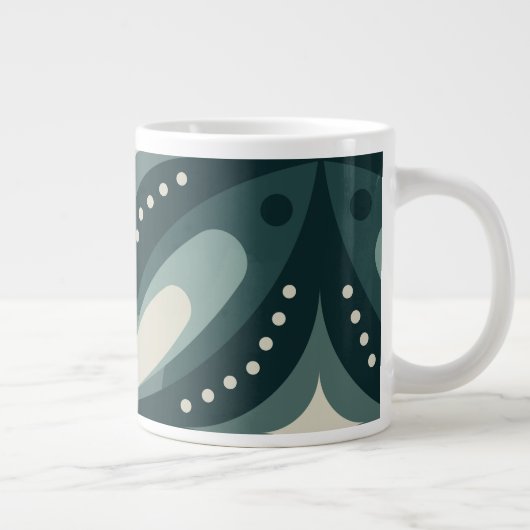Grande Tasse formes vertes rétro (Droite)