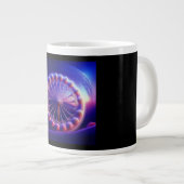 Grande Tasse Fractale Pissenlit Bleu (Devant droit)