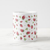 Grande Tasse Fraises d'aquarelle rouge (Devant)