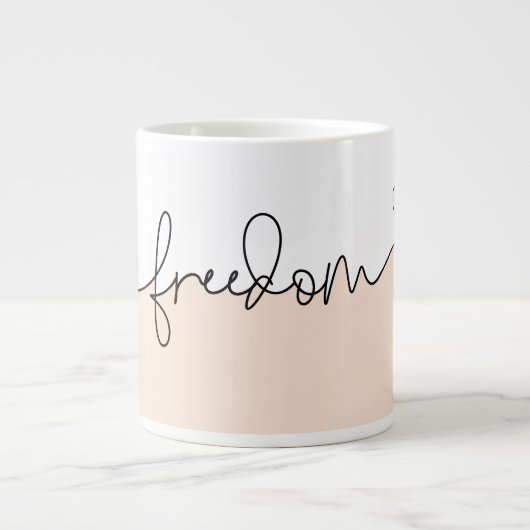 Grande Tasse Freedom Minimalist Typography Design (Devant)