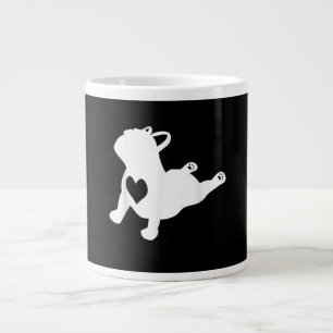 Grande Tasse French Bulldog Yoga Pose Amour Coeur Cadeau
