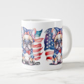Grande Tasse Frenchie Bulldog Mom Patriotic USA Flag (Devant droit)