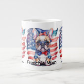 Grande Tasse Frenchie Bulldog Mom Patriotic USA Flag (Devant)