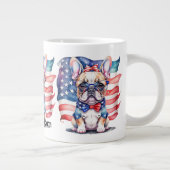 Grande Tasse Frenchie Bulldog Mom Patriotic USA Flag (Droite)
