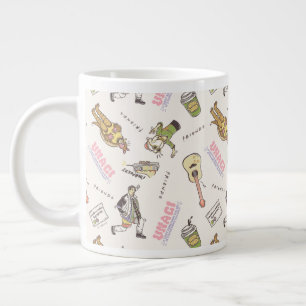Grande Tasse FRIENDS™ Tan Cartoon Pattern