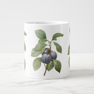 Grande Tasse Fruits alimentaires vintage, prunes de jardin viol