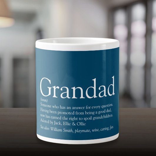 Grande Tasse Fun Blue Cool Définition du meilleur frère du mond
