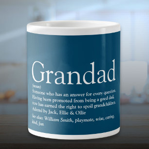 Grande Tasse Fun Blue Meilleur jamais Grand-pa Grande Définitio