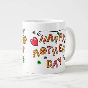 Grande Tasse Fun et simple Joyeux Jour des mères