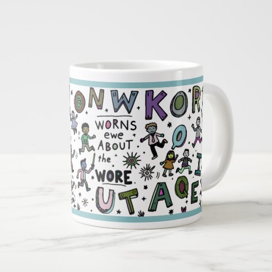 Grande Tasse Funny 20oz Mug: Know Won Worns Ewe (Devant droit)