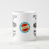 Grande Tasse Funny 30th Birthday Retro Car Banger Date d'ajout (Devant)