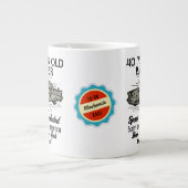 Grande Tasse Funny 40th Birthday Retro Car Banger Ajouter Nom D (Devant)